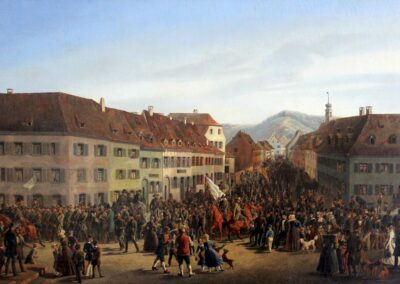 Friedrich Kaiser, Einzug der Freischärler in Lörra