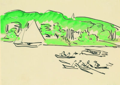 Ernst Ludwig Kirchner, Boote auf dem Wannsee, um 1