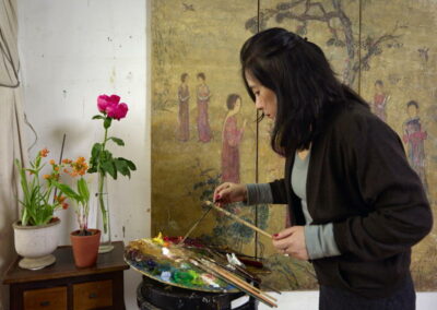 Jia Juan Li dans son atelier