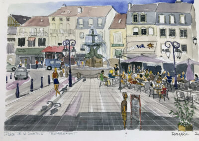 Remiremont, aquarelle de Romaric François
