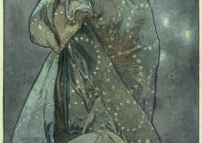 Alphonse Mucha, La Lune et les Etoiles : La Lune,