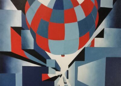 La Ville endormie, huile sur toile 120x140 cm