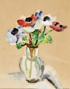 Joseph Kutter (1894–1941), Nature morte, anémones