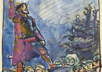 Max Slevogt, Der Hauptmann spricht zu den Räubern