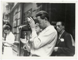 André Malraux sur le tournage de Sierra de Teruel,