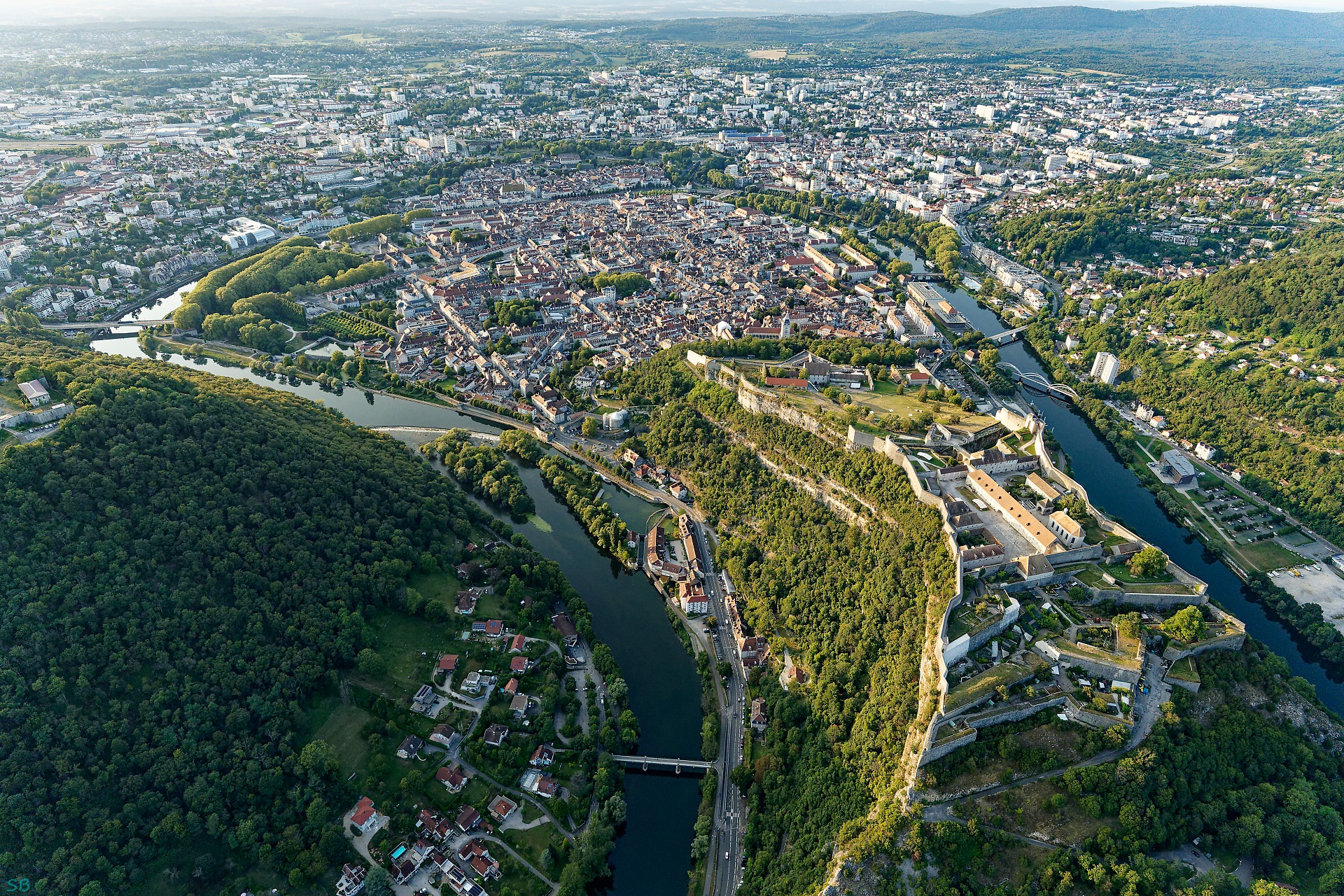 Citadelle de Besançon, vue aérienne Citadelle de Besançon, vue aérienne